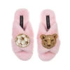 Classic Laines Slippers With Football & Lioness Brooches