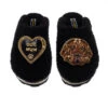 Teddy Closed Toe Slippers With Rocco & Dog Mum Brooches