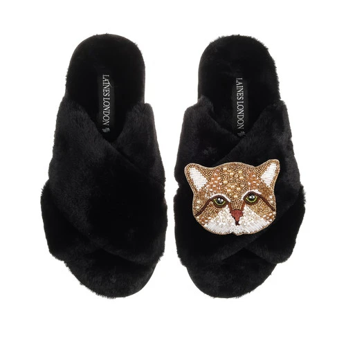 Classic Laines Slippers With Tom Cat Brooch - Image 4