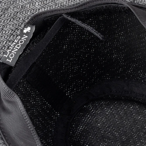 Straw Woven Hat With Cream & Gold Butterfly Brooch - Image 5