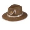 Straw Woven Hat With Embellished Mrs Heel Brooch