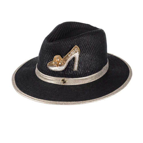 Straw Woven Hat With Embellished Mrs Heel Brooch - Image 4