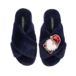 Classic Laines Slippers With Gonk Brooch
