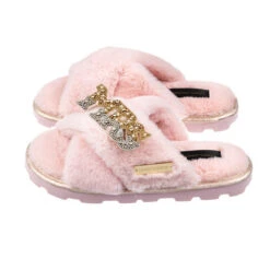 Ultralight Chic Slippers With MRS Brooch
