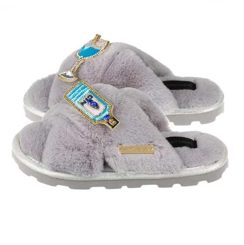 Ultralight Chic Slippers With Sapphire Gin Brooches - Image 2