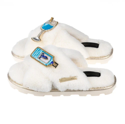Ultralight Chic Slippers With Sapphire Gin Brooches - Image 3