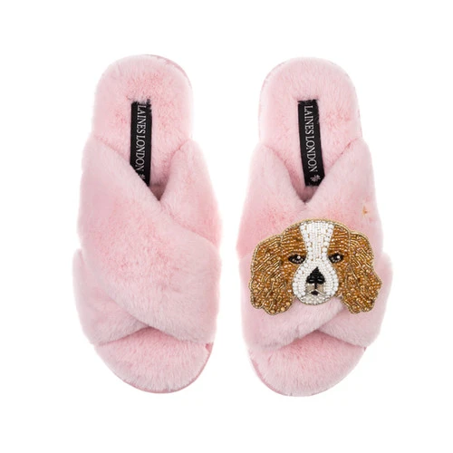 Classic Laines Slippers With Lady The King Charles Brooch - Image 6