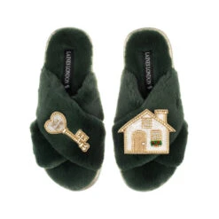 Classic Laines Slippers With New Home Brooches