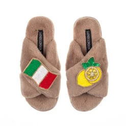 Classic Laines Slippers With The Amalfi Brooches