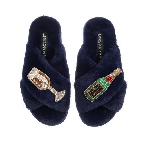Classic Laines Slippers With Bubbles Darling Brooches - Image 2
