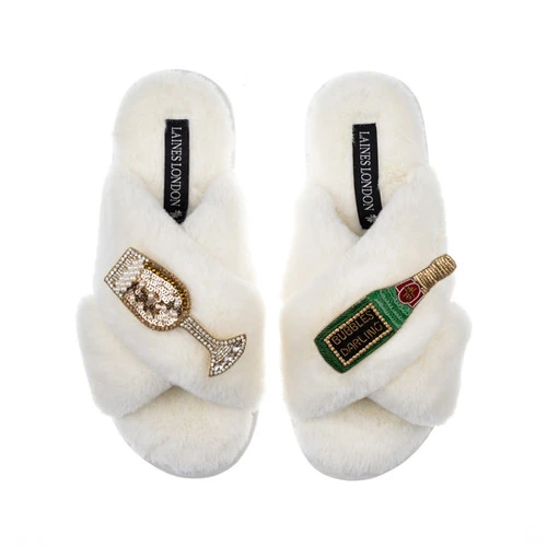 Classic Laines Slippers With Bubbles Darling Brooches - Image 3